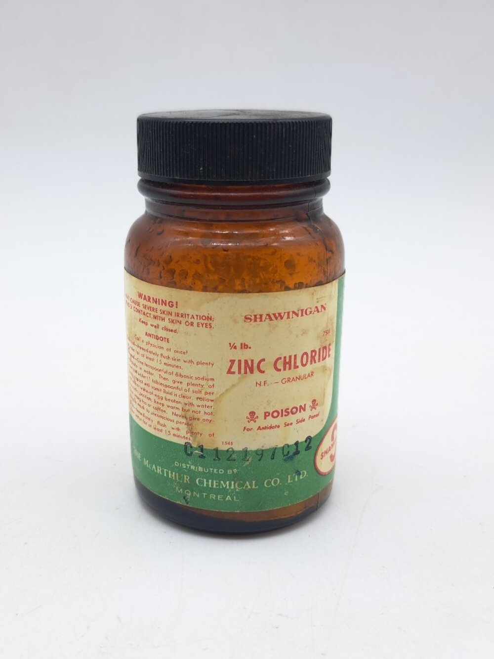 Vintage Medical Supplies Zinc Chloride